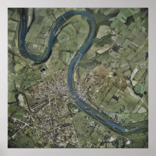 Phoenixville Mont Clare 1947 Aerial Photography PA Poster