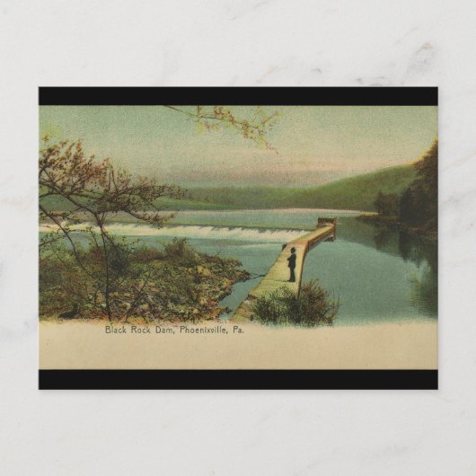 Phoenixville PA Black Rock Dam Briefkaart (Voorkant)