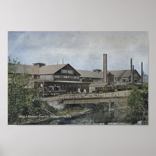 Phoenixville PA Iron Company Print (Voorkant)