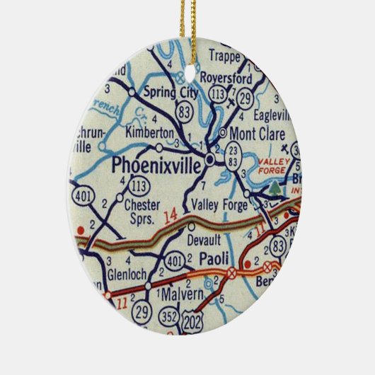 Phoenixville PA Keramisch Ornament (Rechts)