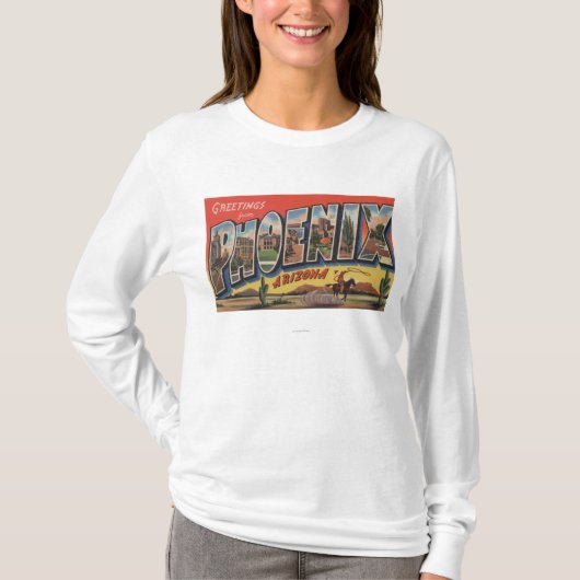 Phoeniz, Arizona - Grote letterscènes T-shirt (Voorkant)