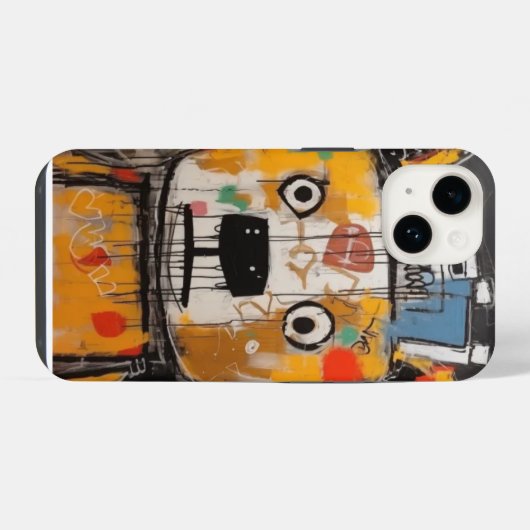 Phone 14 art abstract iPhone hoesje (Achterkant horizontaal)