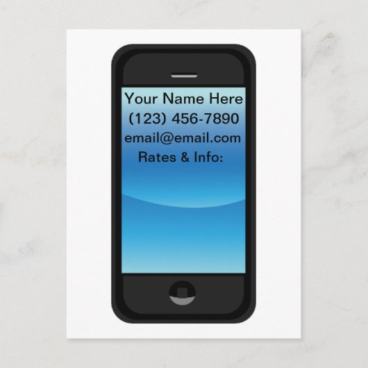 Phone Babysit Briefkaart (Voorkant)