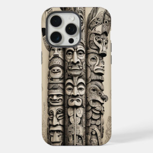Phone Bone Scrimshaw Totem iPhone 15 Pro Max Case