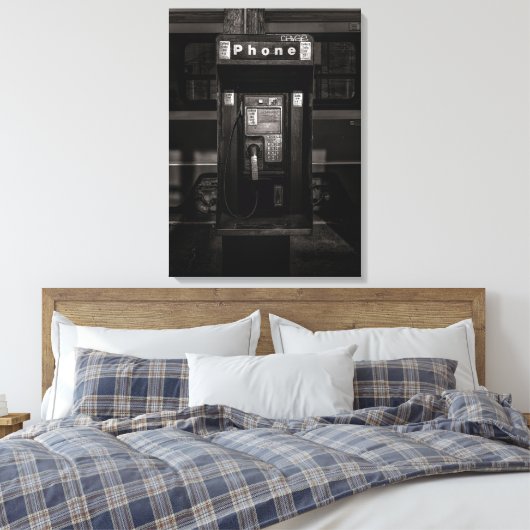 Phone Booth No 13 Canvas Afdruk (Insitu (Slaapkamer))