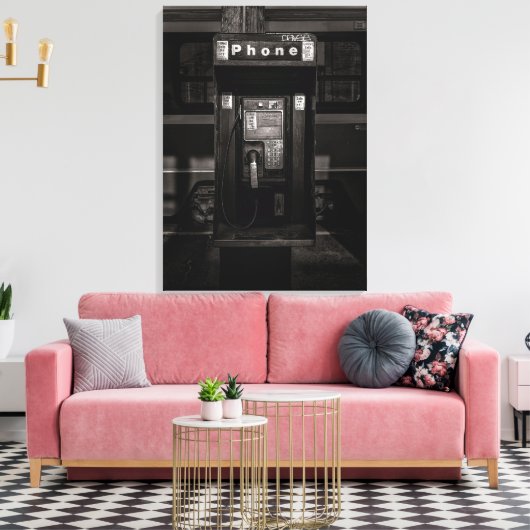 Phone Booth No 13 Canvas Afdruk (Insitu (Woonkamer))