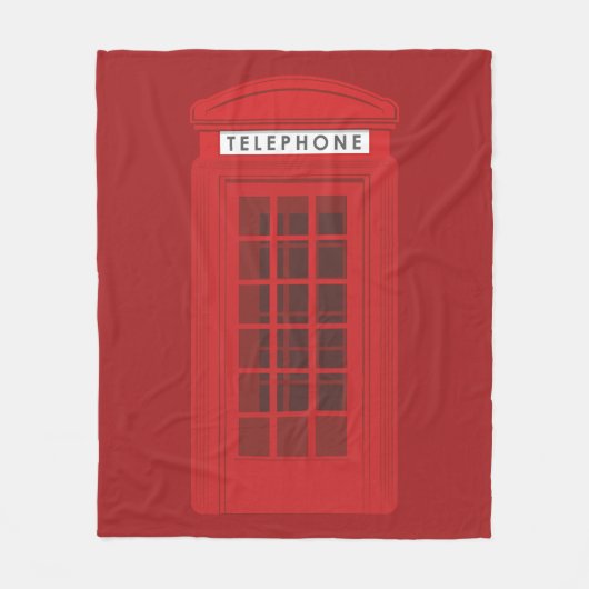 Phone Box Fleece Deken (Voorkant)