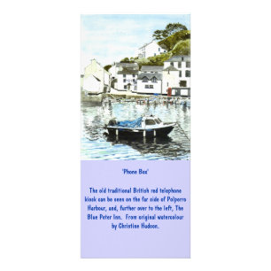 'Phone Box' Grote rackkaart voor Bladwijzer Reclamekaart