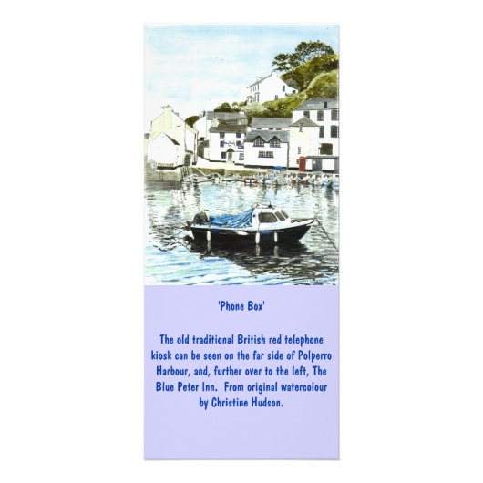 'Phone Box' Grote rackkaart voor Bladwijzer Reclamekaart (Voorkant)