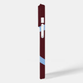 Phone Case – Blue Lines on Burgundy (Achterkant / Links)