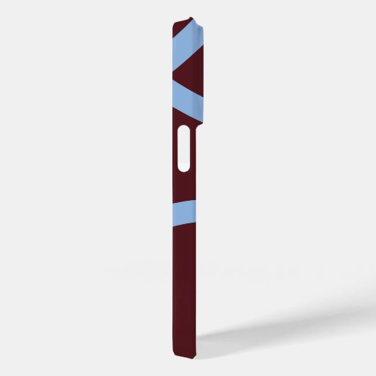 Phone Case – Blue Lines on Burgundy (Achterkant / Rechts)