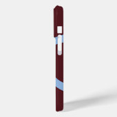 Phone Case – Blue Lines on Burgundy (Achterkant / Links)