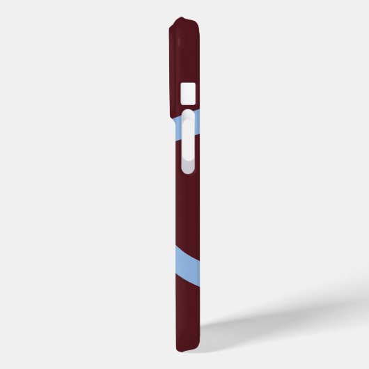 Phone Case – Blue Lines on Burgundy (Achterkant / Links)