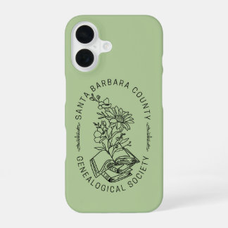 Phone Case - Books & Florals (Sage) iPhone 16 Hoesje