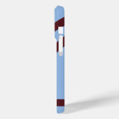 Phone Case – Burgundy Lines on Blue (Achterkant / Links)