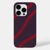 Phone Case – Burgundy Lines on Dark Violet (Achterkant)