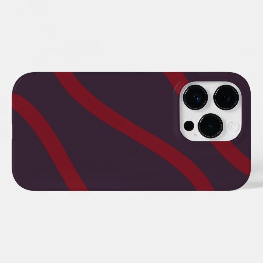 Phone Case – Burgundy Lines on Dark Violet (Achterkant (horizontaal))