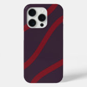 Phone Case – Burgundy Lines on Dark Violet (Achterkant)