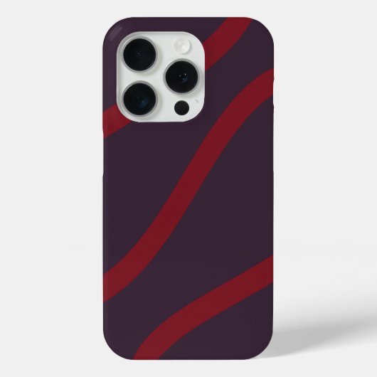 Phone Case – Burgundy Lines on Dark Violet (Achterkant)