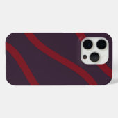 Phone Case – Burgundy Lines on Dark Violet (Achterkant (horizontaal))