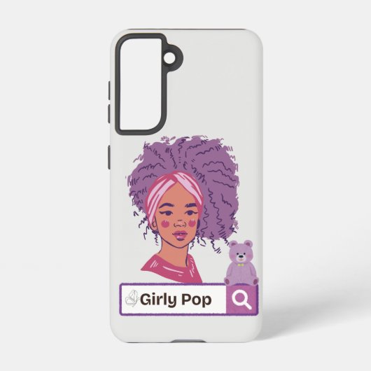 Phone case girly pop teddy bear samsung galaxy hoesje (Achterkant)