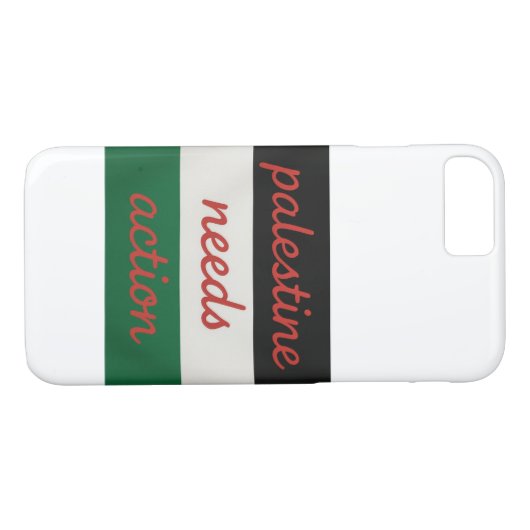 Phone Case Palestine needs Action (Achterkant (Horizontaal))