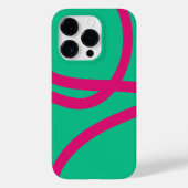 Phone Case – Pink Lines on Green (Achterkant)