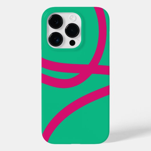 Phone Case – Pink Lines on Green (Achterkant)