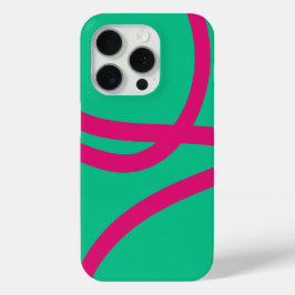 Phone Case – Pink Lines on Green