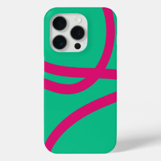 Phone Case – Pink Lines on Green