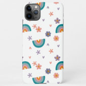Phone Case – Rainbow and Flowers Cute Design iPhone Hoesje (Achterkant)