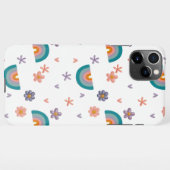 Phone Case – Rainbow and Flowers Cute Design iPhone Hoesje (Achterkant horizontaal)