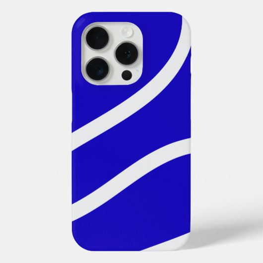 Phone Case – White Lines on Blue (Achterkant)