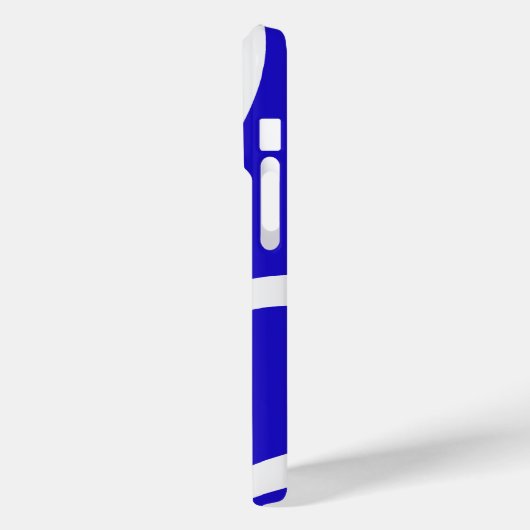 Phone Case – White Lines on Blue (Achterkant / Links)