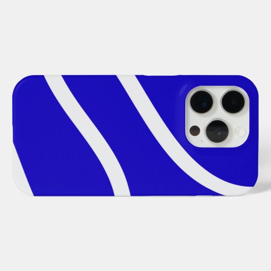 Phone Case – White Lines on Blue (Achterkant (horizontaal))