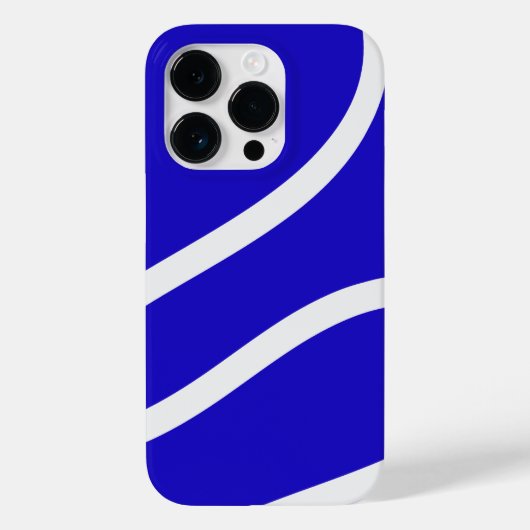 Phone Case – White Lines on Blue (Achterkant)