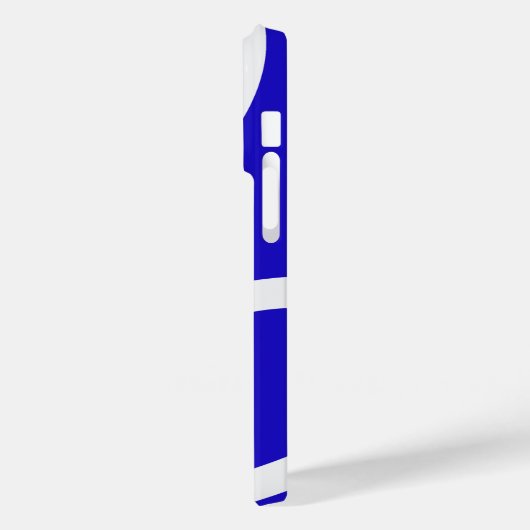 Phone Case – White Lines on Blue (Achterkant / Links)