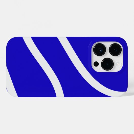 Phone Case – White Lines on Blue (Achterkant (horizontaal))