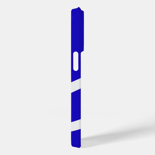 Phone Case – White Lines on Blue (Achterkant / Rechts)