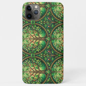 Phone case with an intricate green and brown (Achterkant)