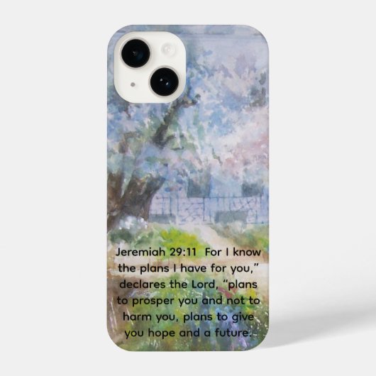 phone case with Bible verse iPhone Hoesje (Achterkant)