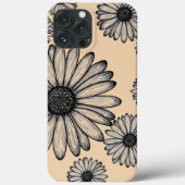 Phone case with daisy design, Floral phone case (Achterkant)