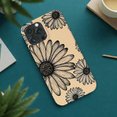 Phone case with daisy design, Floral phone case