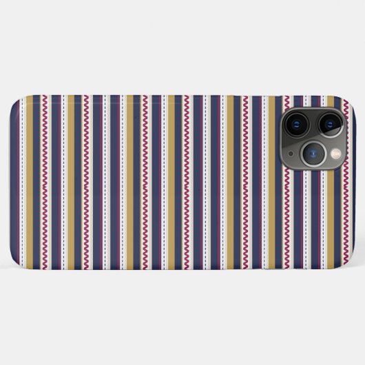 Phone case with zigzag and striped pattern  (Achterkant (horizontaal))