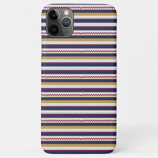 Phone case with zigzag and striped pattern  (Achterkant)