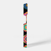 Phone Case zwart en kleurrijk authentiek ontwerp iPhone Hoesje (Rechterkant)