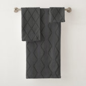 Phone Cords Bath Towels (Gray & Black) Bad Handdoek (Insitu)