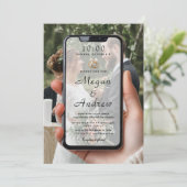 Phone Lock Screen Wedding Invitation (Staand voorkant)