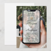Phone Lock Screen Wedding Invitation (Voorkant / Achterkant)