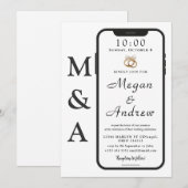 Phone Lock Screen Wedding Invitation (Voorkant / Achterkant)